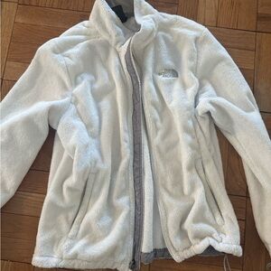 White North Face zip up fleece